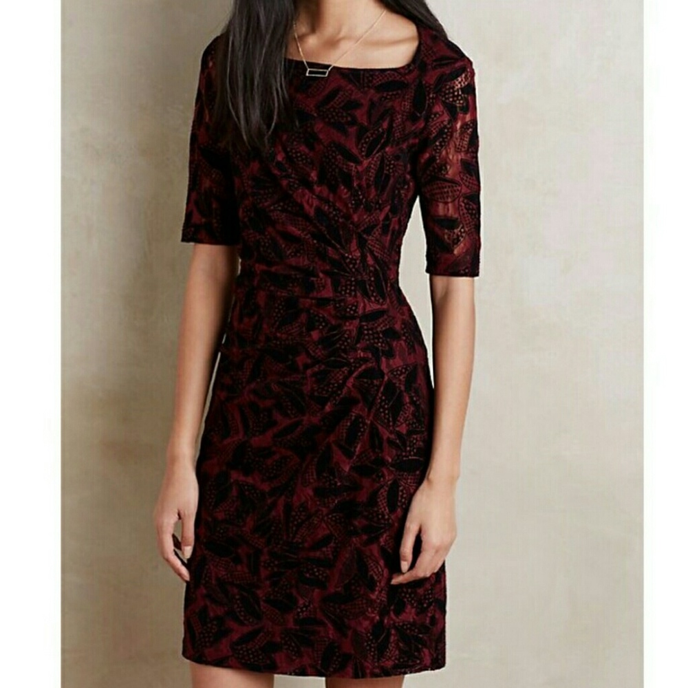 LAST CALL! Anthropologie Dress Maeve Dress Elorn Lace Velvet